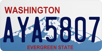 WA license plate AYA5807