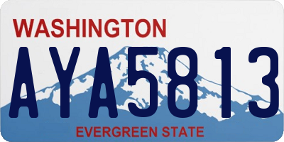 WA license plate AYA5813
