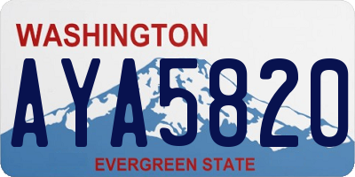 WA license plate AYA5820