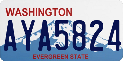 WA license plate AYA5824