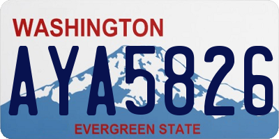 WA license plate AYA5826