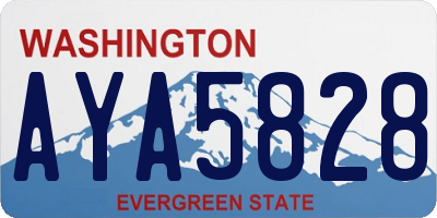 WA license plate AYA5828