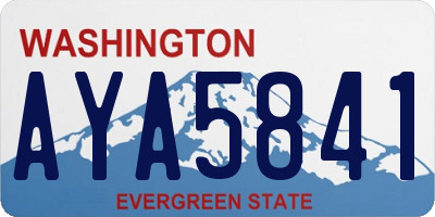 WA license plate AYA5841