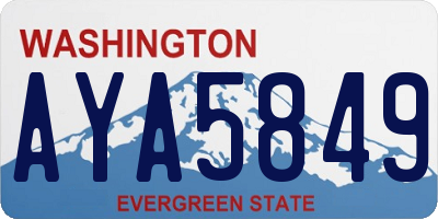 WA license plate AYA5849