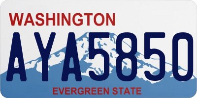 WA license plate AYA5850