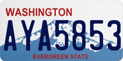 WA license plate AYA5853