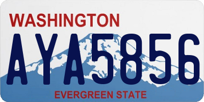 WA license plate AYA5856