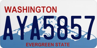 WA license plate AYA5857