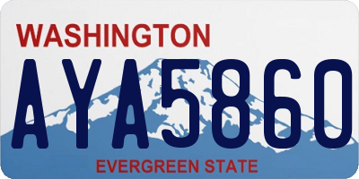 WA license plate AYA5860