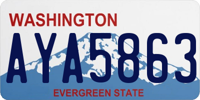 WA license plate AYA5863