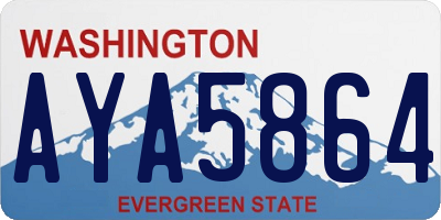 WA license plate AYA5864