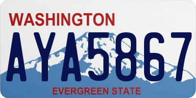 WA license plate AYA5867