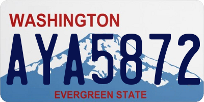 WA license plate AYA5872