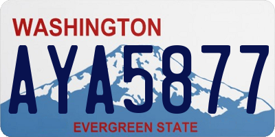 WA license plate AYA5877