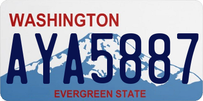 WA license plate AYA5887