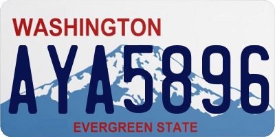 WA license plate AYA5896