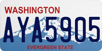 WA license plate AYA5905