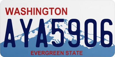 WA license plate AYA5906