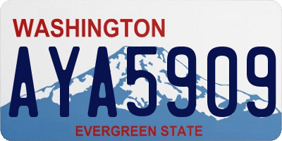 WA license plate AYA5909