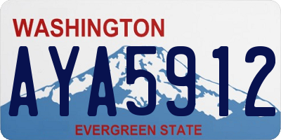 WA license plate AYA5912