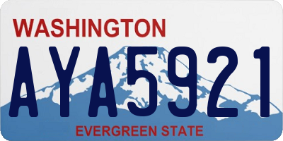 WA license plate AYA5921
