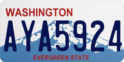 WA license plate AYA5924