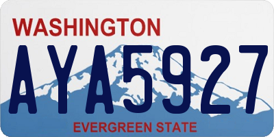 WA license plate AYA5927