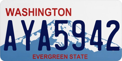 WA license plate AYA5942