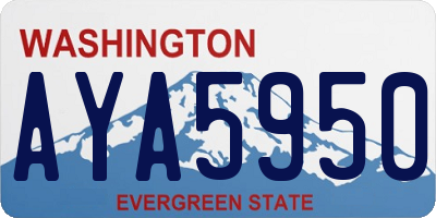 WA license plate AYA5950
