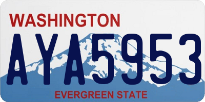WA license plate AYA5953