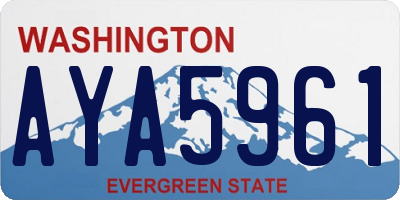 WA license plate AYA5961
