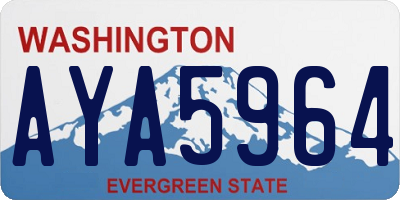 WA license plate AYA5964
