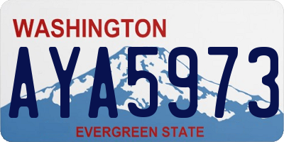 WA license plate AYA5973