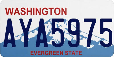 WA license plate AYA5975