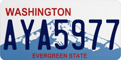 WA license plate AYA5977