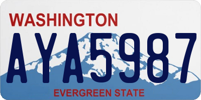 WA license plate AYA5987