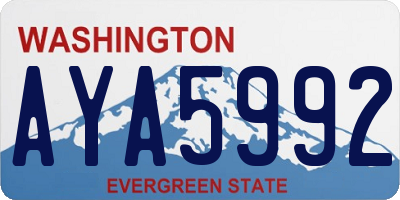 WA license plate AYA5992