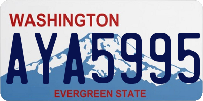 WA license plate AYA5995