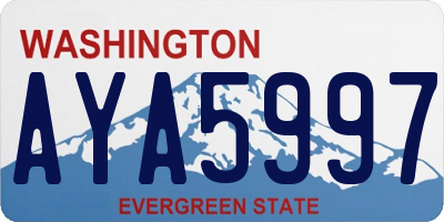 WA license plate AYA5997