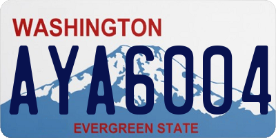 WA license plate AYA6004