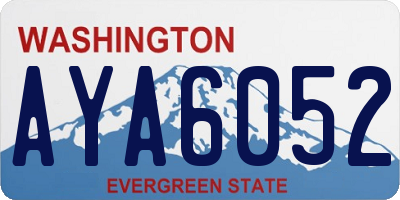 WA license plate AYA6052