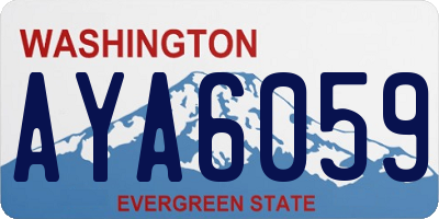 WA license plate AYA6059