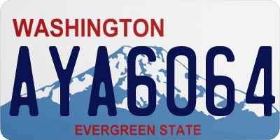 WA license plate AYA6064