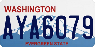 WA license plate AYA6079