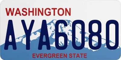 WA license plate AYA6080