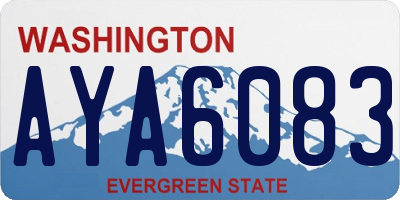 WA license plate AYA6083