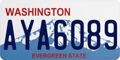 WA license plate AYA6089
