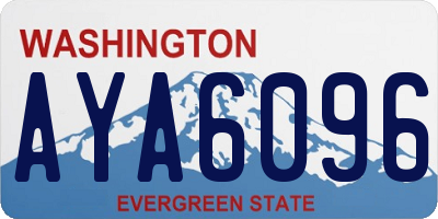 WA license plate AYA6096