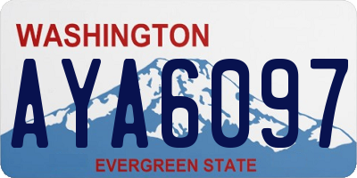WA license plate AYA6097