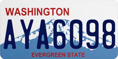 WA license plate AYA6098